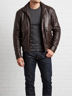 Vintage Chess King Pilot Brown Leather Moto Jacket 42 Leather bomber Biker RARE